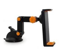 Soporte Móvil Coche, Agarre Superior Sujeta Movil y mini tablet Coche 360° Giratorio para Parabrisas/Salpicadero, Suporte. Carro con Almohadilla Gel Fuerte & Brazo Extensible para Teléfonos 4-7”