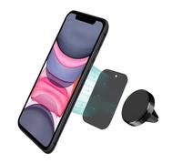 Soporte móvil Coche imán, magnético, Universal, pequeño y portátil, Compatible con iPhone y Android, Soporte teléfono con imán para Coche, Negro, metálico.