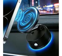Soporte Móvil Coche Magnético Soporte de Teléfono para MagSafe Porta Ventosa Gel Nano Succión de Vacío 360° Rotación Plegable Telemovel Carro para iPhone y Otros Dispositivos(con Anillo Magnético)