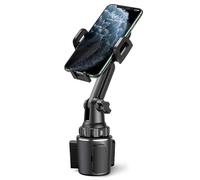 Soporte Móvil Coche para Portavasos, Brazo Largo Ajustable, Soporte Teléfono Coche Estable sin Vibraciones, Compatible con iPhone, Samsung y Smartphones de 4-7 Pulgadas
