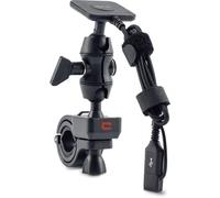 Soporte móvil Crosscall X-RIDE para motocicleta con cargador USB y rotación 360º negro