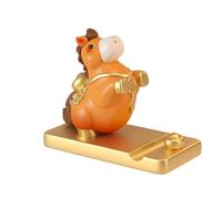 Soporte móvil de colofonia para pintar a mano con diseños de figura de caballo, base de teléfono para escritorio de trabajo, soporte estable para teléfono