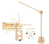 Soporte Móvil de Madera para Bebé, Altura Ajustable, Altura Ajustable, Soporte de Madera para Cuna, Brazo Móvil, Para Colgar Campanas de Viento, Juguetes