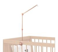 Soporte móvil de madera para cuna, soporte de cuna móvil de 360°, altura ajustable, soporte para móviles de bebé, soporte para colgar cama, campanas de viento, decoración de guardería