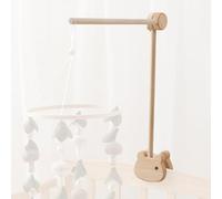 Soporte móvil de madera para cuna, soporte móvil adaptado con barra sin metal expuesto para colgar carillones, campanas para cuna y juguetes para cuna
