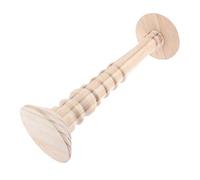 Soporte móvil de madera para pelucas, soporte de exhibición para sombreros, pelucas, secado al aire, diseño retro, marrón, 36 cm, uso diario en el hogar, centro comercial, exhibición, A: 36 x 10,5 cm