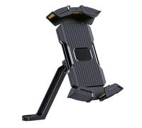 Soporte móvil de motocicleta para manillar y espejos retrovisores, soporte ABS con liberación rápida manual, negro (espejos retrovisores)