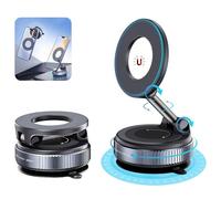 Soporte Móvil Magnético Coche con Ventosa, Rotación de 360° Plegable, Soporte Móvil Compatible con MagSafe iPhone 16/15/14/13/12, Smartphone, para Coche/Vidrio/Cualquier Superficie Lisa, Negro