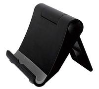 Soporte Movil Mesa Multiángulo Negro Apoya Móviles Ajustable Plegable Antideslizante Sujeta para Móvil y Tablet Atril para Telefono de Escritorio