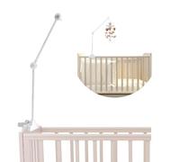 Soporte Móvil para Bebé, Soporte de Madera para Cuna, Altura Ajustable, Brazo Móvil de Cuna Extraíble, Ideal para Campanas de Viento, Juguetes y Decoración de Habitación Infantil (sin Móvil)