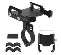 Soporte móvil para bicicleta de aleación de aluminio ajustable 60-100mm - Resistente y estable con 360° para smartphone, ideal para ciclistas y rutas al aire