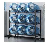 Soporte móvil para botella de agua de 5 galones, dispensador de agua portátil, ruedas bloqueables y patas de nivelación ajustables, para el hogar, oficina, restaurante, almacén