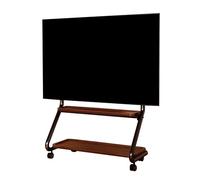 Soporte móvil para carrito de TV con dos estantes de almacenamiento, soporte portátil para TV de 32 75 pulgadas, capacidad de carga de 110 libras, ideal para uso doméstico y corporativo.