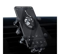 Soporte Móvil para Coche, Universal Soporte Teléfono Coche, Porta Teléfono Coche Gravity con 360° Rotación Universal, para Ventilación para iPhone Samsung Xiaomi Redmi iPhone Huawei GPS etc(Negro)