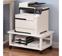 Soporte móvil para impresora con ruedas, carrito de varios estantes para almacenamiento de impresoras debajo del escritorio, organizador de oficina versátil y mesa de impresora fácil de mover para uso