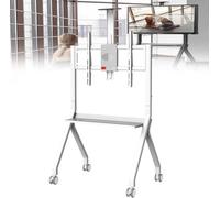 Soporte móvil para pizarra blanca interactiva de 42 a 75 pulgadas, carrito rodante con ruedas para Smart Board, soporte de TV de marco fijo