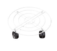 Soporte móvil para plantas con ruedas de bloqueo, carrito rodante para interiores y exteriores para macetas de jardín, altura ajustable (blanco, 32 cm y 50 cm) - Plataforma versátil para macetas