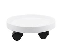 Soporte móvil para plantas con ruedas, soporte redondo para macetas, bandeja rodante resistente para macetas de bonsái, base de flores multifuncional, carrito de plantas tipo 330 blanco