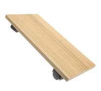 Soporte Móvil para Torre de Computadora de Madera Natural con Ruedas Aplicables, Base para CPU Portátil en Color Nogal Claro, Diseño Práctico para Oficina y Despacho