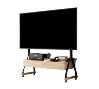 Soporte móvil para TV con Altura Ajustable, Carrito para TV móvil Estable con 2 cajones, Soporte para TV con Ruedas de Alta Resistencia, soporta hasta 200 lbs (102 * 53.5 * 117.5 CM)(D)