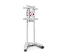 Soporte Móvil para TV con Ruedas, Soporte De Suelo Ajustable En Altura, con Rotación Horizontal Y Vertical De La Pantalla, para Televisores De 32 A 60 Pulgadas(White)