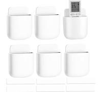 Soporte Movil Pared, Soporte para Mando a Distancia de Pared en Pared de 3 Piezas, Caja Control Remoto de Medios de TV Autoadhesiva, Blanco