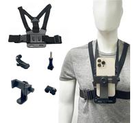 Soporte Movil Pecho, Pechera para Grabar con el Movil, Arnés Montaje de Correa, Cinturón Compatible con Gopro Hero 10 Hero 9 Cámara,para Escalar, Andar en Bicicleta, Caminar (Manual en inglés)