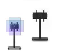 Soporte móvil - Soporte robusto para carrito de TV, soporte de suelo móvil para TV, con ruedas, hasta 100 kg, pantalla horizontal y vertical fija, para pantalla plana LED de 32 a 65 pulgadas