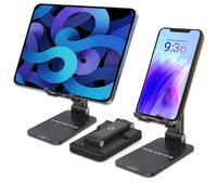 Soporte Movil, Soporte Tablet Ajustable - Plegable Soporte de Escritorio Soporte para Teléfono Super Estable Compatible con iPad, iPhone, Samsung, multidispositivo hasta 12.9"