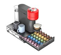 Soporte Multifuncional de Metal para Cápsulas de Café Vertuoline y Dolce Gusto - Organizador para 60 Pequeñas o 40 Grandes Vertuo y 40 Dolce Gusto - Cajones para Nespresso