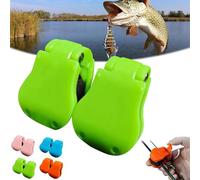 Soporte Multifuncional para cañas de Pescar, Soporte portátil para cañas de Playa con Clip, Bola Fija para cañas de Pescar portátiles Desmontables, Soportes fijos automáticos (2 Unidades - Verde)