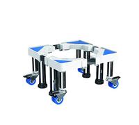Soporte multifuncional para lavadora, carrito de ruedas móvil, marco ajustable resistente de 48 a 66 cm de ancho, 40 a 74 cm de largo, 4 ruedas, soporte de 4 patas para electrodomésticos