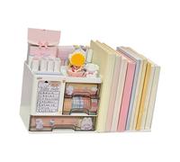 Soporte multifuncional para libros de escritorio, compartimentos de almacenamiento integrados para una gestión eficiente de espacios de trabajo, materiales de escritorio