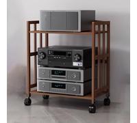 Soporte multimedia AV con estantes de juegos ajustables en altura, gabinete estéreo para equipos audiovisuales, soporte de TV de esquina, estante de CD, estante de audio, torre de consola de medios