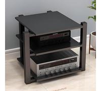 Soporte multimedia AV de 2.3.4 niveles para componentes estéreo, torre de rack de audio de acero resistente, solución de almacenamiento para reproductores de CD y sistemas de entretenimiento, ideal