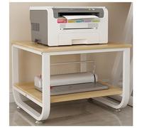 Soporte multimedia AV de 2 niveles, estante de audio metálico, estante resistente para reproductor de CD para cine en casa y oficina, organizador robusto para equipos HiFi con diseño de almacenamien
