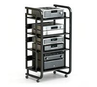 Soporte Multimedia AV De 3/4/5 Niveles, Bastidores Estéreo con Ruedas, Soporte Moderno For Medios De Audio Y Vídeo(5 Tier)
