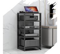 Soporte multimedia AV, estante estéreo de altura ajustable, estante HiFi de madera de 3, 4, 5 o 6 niveles, armario de almacenamiento multimedia, estantes y soportes estéreo, soporte para reproductor
