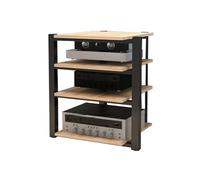 Soporte multimedia AV - Estante para impresora de 2/3/4 niveles, almacenamiento de audio/video para sala de estar, sala de juegos, oficina (color 4 75 x 55 x 90 cm) - Organización elegante y funcional