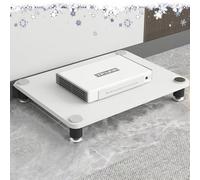 Soporte multimedia AV para componentes estéreo, 1 4 niveles, torre de audio, estante HiFi para amplificadores, reproductores de CD, consolas de juegos, receptores, color blanco, 60 x 40 x 5 cm (1