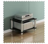 Soporte multimedia de 14 vels, estante esquinero de oficina en casa para jugadores y estéreo, unidad de almacenamiento multimedia, elegante mueble de centro de entretenimiento