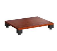 Soporte multimedia multifuncional de pie para audio y vídeo, mueble de TV y gabinete de componentes, elegante gabinete estéreo para centro de entretenimiento (marrón, 1 nivel, 10 cm)