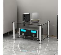 Soporte multimedia para CD, armario AV que ahorra espacio para sala de estar, dormitorio y juegos, estante esquinero fácil de montar y unidad de visualización de torre de audio