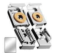 Soporte Mural de Espejo,Herrajes cuadrados resistentes al óxido,Colgador Pared Espejo 4 Piezas - para Oficina en Casa, Baño, Vestidor, Valla Publicitaria, Azulejos, Puerta de Armario de