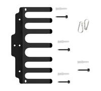 Soporte Mural Para Barras,Colgador de Pared con 7 Ganchos para Almacenamiento de Barras - Rack de Mancuernas para Garaje - Para Gimnasio Hogar Garaje Fitness Levantamiento De Pesas Barra Kettlebell Ma