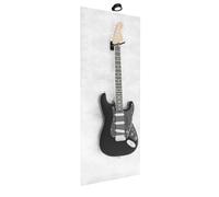 Soporte mural para guitarra con luces RGB y paneles acústicos | Expositor absorbente de sonido con LED Multicolor | Color de lámpara: Negro | Color del panel: [Blanco | PANELS+BlackLamp (125x50cm)]