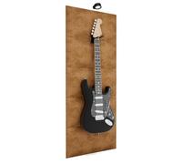Soporte mural para guitarra con luces RGB y paneles acústicos | Expositor absorbente de sonido con LED Multicolor | Color de lámpara: Negro | Color del panel: [Dorado | PANELS+BlackLamp (125x50cm)]