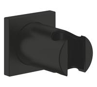 Soporte mural para teleducha GROHE Rainshower, no ajustable, florón cuadrado, acabado Matt Black, 270752430.