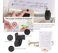 Soporte Música Portátil Correa Brazo Ajustable Con Clip Magnético Para Los Ensayos Banda Las Marchas