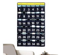 Soporte numerado de bolsillo para teléfono con 36 ranuras, organización de | Tabla de bolsillo numerada para pared de aula, hogar, escuela, dormitorio, oficina, sala de reuniones